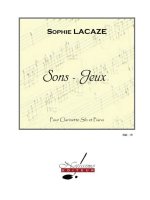 LACAZE SONS JEUX CLARINET & PIANO BOOK