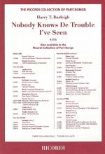 NOBODY KNOWS DE TROUBLE I'VE SEEN SATB  CHANT