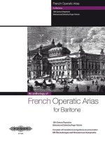 FRENCH OPERATIC ARIAS FOR BARITONE CHANT