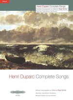 HENRI DUPARC: COMPLETE SONGS (HIGH VOICE) CHANT