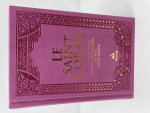 Saint Coran (14 x 19 cm)  avec pages Arc-en-ciel (Rainbow) - Bilingue (fr/ar) - Couverture Daim mauv