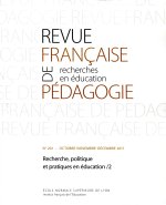 REVUE FRANCAISE DE PEDAGOGIE, N 201/2017. RECHERCHE, POLITIQUE ET PRA TIQUES EN EDUCATION : SERVICES