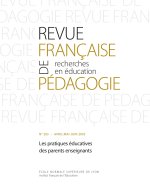 REVUE FRANCAISE DE PEDAGOGIE, N 203/2018. LES PRATIQUES EDUCATIVES DE S PARENTS ENSEIGNANTS