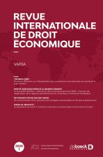 Revue internationale de droit économique 2020/1 - Varia