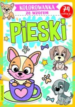 Pieski. Kolorowanka ze wzorem