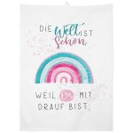 GRUSS & CO 47093 Geschirrtuch Die Welt ist schön