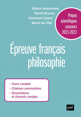 Prépas scientifiques 2021-2022. Epreuve Français/Philosophie