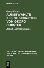 Ausgewahlte Kleine Schriften Von Georg Forster