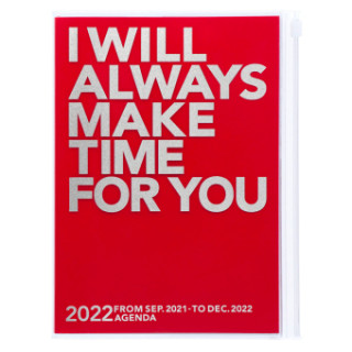 MARK'S 2021/2022 Taschenkalender A5 vertikal, MAKE TIME // Red