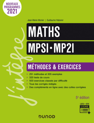 Maths MPSI-MP2I - Méthodes et Exercices - 5e éd.