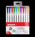 Kores Pen K11 kuličkové pero sada 10 barev