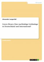 Green Money. Eine nachhaltige Geldanlage in Deutschland und International?