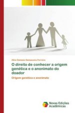 O direito de conhecer a origem genetica e o anonimato do doador