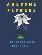 Awesome Flowers Coloring Book For Kids