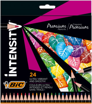 Kredki ołówkowe Intensity Premium BIC 24 kolorów