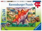 Ravensburger Kinderpuzzle 05179 - Wilde Urzeittiere - 2x24 Teile Puzzle für Kinder ab 4 Jahren