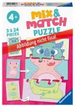 Ravensburger Mix & Match Puzzle 05197 - Niedliche Dinos - 3x24 Teile Puzzle für Kinder ab 4 Jahren