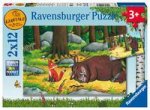 Ravensburger Kinderpuzzle 05226 - Grüffelo und die Tiere des Waldes - 2x12 Teile Puzzle für Kinder ab 3 Jahren
