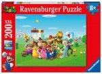 Ravensburger Kinderpuzzle 12993 - Super Mario Abenteuer 200 Teile XXL - Puzzle für Kinder ab 8 Jahren