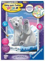 Ravensburger Malen nach Zahlen 28985 - Hallo, kleiner Eisbär! - Kinder ab 9 Jahren