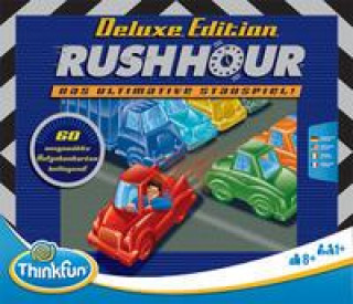 ThinkFun 76440 - Rush Hour - Das bekannte Stau-Spiel in der Deluxe Edition mit Fahrzeugen in Metalloptik, Logikspiel für Erwachsene und Kinder ab 8 Ja