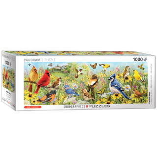 Puzzle 1000 panoramic Garden Birds 6010-5338