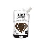 Diamantová barva IZINK Diamond - black coffee, tmavě hnědá, 80 ml