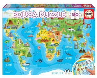 Educa - Weltkarte der Monumente 150 Teile Puzzle