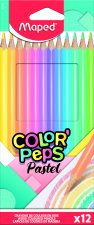 Kredki ołówkowe trójkątne Colorpeps Pastel Maped 12 kolorów