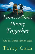 Lions and Cows Dining Together