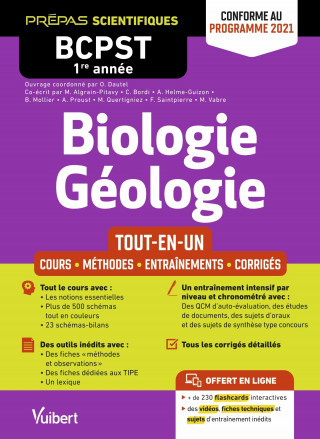 Biologie-Géologie BCPST 1re année - Conforme au nouveau programme 2021