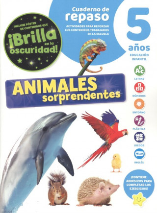 CUADERNO DE REPASO TEMÁTICO LUMINISCENTE 5 AÑOS ANIMALES SORPRENDENTES