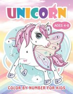 Unicorn Color by Numbers for Kids Ages 4-8