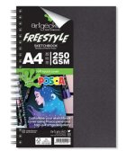 Artgecko skicák 250g Freestyle Posca A4 na výšku 30 bílých listů