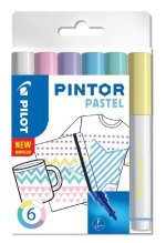 PILOT Pintor Fine Sada akrylových popisovačů 0,9-1,5mm - Pastel 6 ks