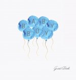 Boy baby shower guest book (Hardback)