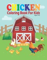 Chicken Coloring Book For Kids ages 4-8