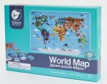 Puzzle Mapa Světa 48 dílků v krabici