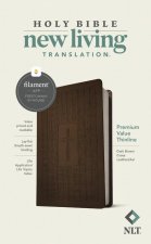 NLT Premium Value Thinline Bible, Filament Enabled Edition (Leatherlike, Dark Brown Cross)