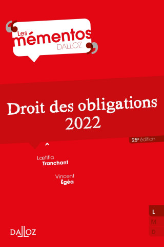 Droit des obligations 2022. 25e éd.