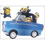POSTER MINION CAR 50X70 CM