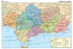 MAPA MUDO ANDALUCIA POLITICO COLOR 2017