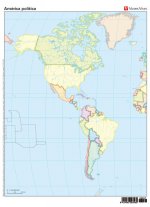 MAPA MUDO AMERICA POLITICA COLOR NE