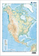 América del Norte, f¡sico. Mapa mudo de ejercicios