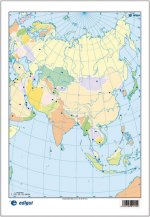 Asia, pol¡tico. Mapa mudo de ejercicios