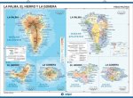 Mapa mural Tenerife / La Palma físico/político
