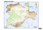 MAPA MUDO CASTILLA LEON FISICO COLOR 22.5X32.5 (50 UDS)