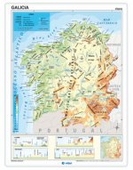 MAPA POSTER GALICIA FIS/POL 50X70 D/C ENCAPSULADO