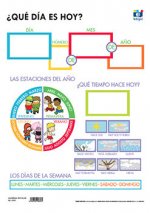 LAMINA A3 INFANTIL QUE DIA ES HOY (42X29) ME GUSTA SABER