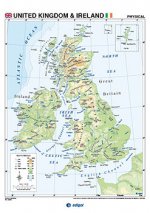 LAMINA A3 UNITED KINGDOM IRELAND FIS/POL (42X29)CARTOGRAFIA